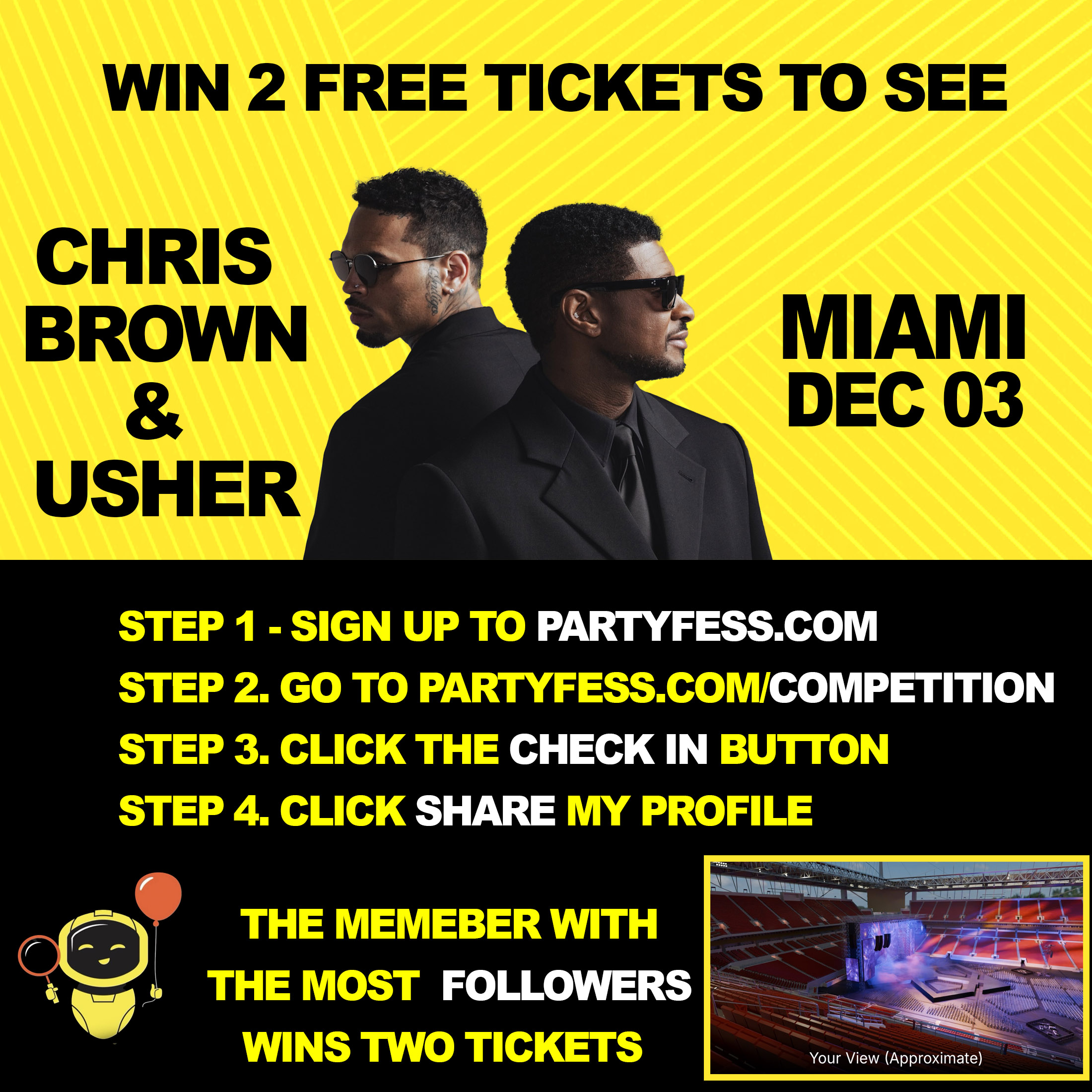 USHER & Chris Brown The R&B Tour - Miami Hard Rock Stadium