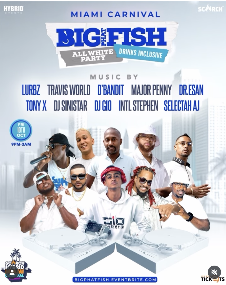 Big Phat Fish All White- Miami Carnival
