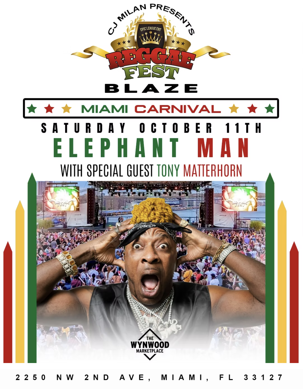 Reggae Fest Blaze - Elephant Man Miami Carnival