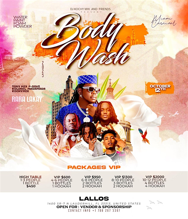 TONY MIX FOAM PARTY | BODY WASH PART 2 | MIAMI CARNIVAL