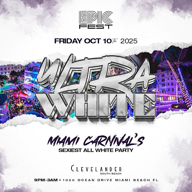 ULTRA WHITE 2025 | The Biggest All White Party Miami Carnival