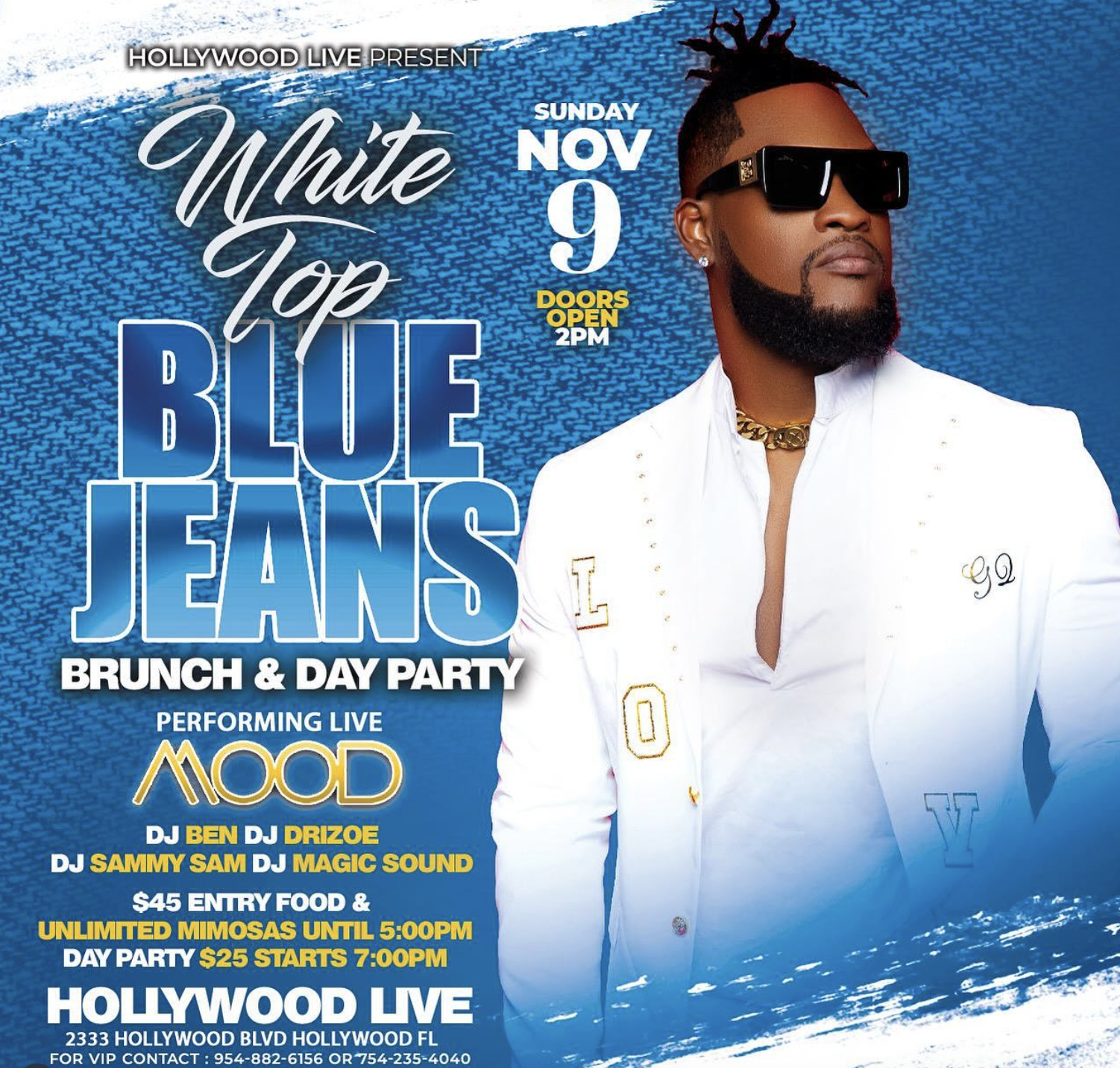 White Top & Blue Jeans Brunch + Day Party